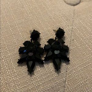 J. Crew Black jewel earrings